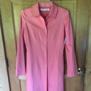 Tahari, Salmon, Dress & Dress Coat Set, Sz 2 NEW!